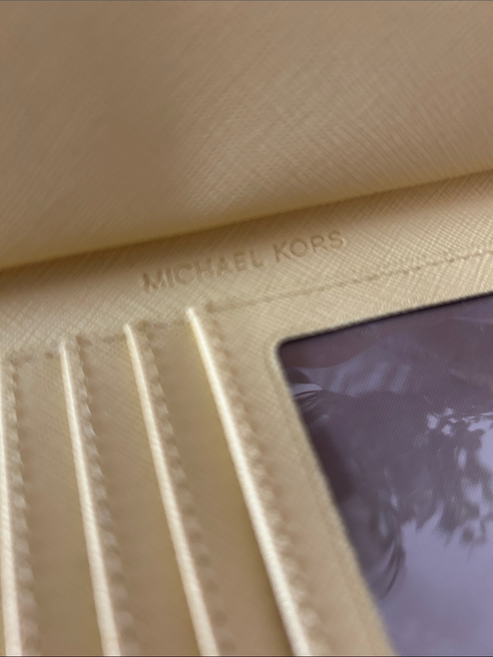 Michael Kors Yellow Saffiano Leather Wristlet Clutch NWOT - Picture 6 of 11